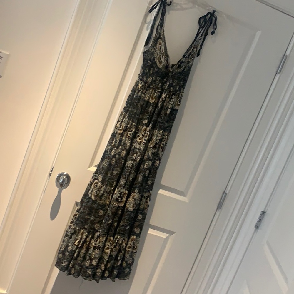 Free people maxi dress with shoulder ties
